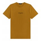 T-shirt col rond Fred Perry en coton camel avec manches courtes