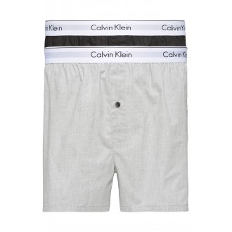 Lot de 2 boxers Calvin Klein en coton gris et noir