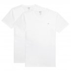 Lot de 2 t-shirts col V Diesel en coton blanc