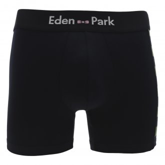 Lot de 2 boxers à rayures latérales kaki Eden Park en coton bleu marine