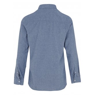 Chemise Kaporal ajustée bleue avec manches longues et col boutonné