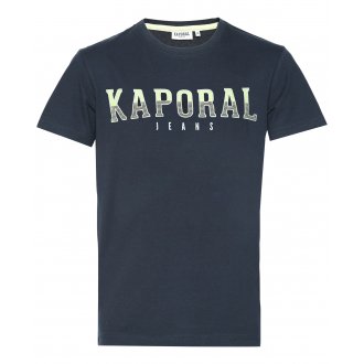 Tee shirt col rond Kaporal Junior en coton bleu marine
