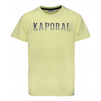 Tee shirt col rond Kaporal Junior en coton jaune
