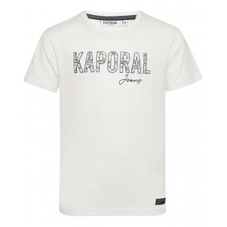 Tee shirt col rond Kaporal Junior en coton écru