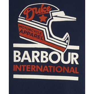 T-shirt col rond Barbour en coton bleu marine floqué à la poitrine