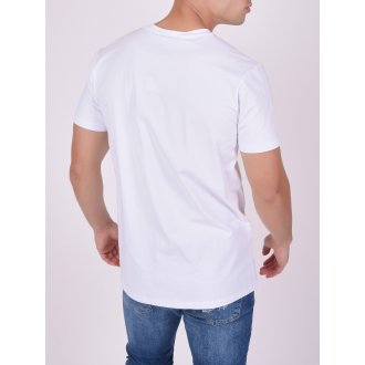 T-shirt col rond Project X en coton blanc floqué
