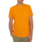 T-shirt col rond Mise au green en coton orange