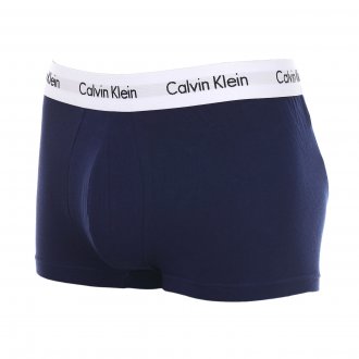 Lot de 3 shortys Calvin Klein en coton stretch blanc, bleu et rouge