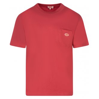 T-shirt à col rond Armor Lux en coton rouge uni