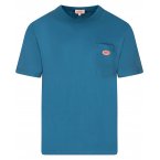 T-shirt col rond Armor Lux en coton bleu uni