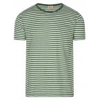 T-shirt col rond Armor Lux en coton mélangé vert à rayures