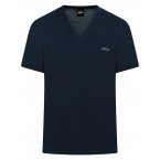T-shirt col V Boss bleu marine avec manches courtes