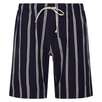 Pyjama court Christian Cane Natys en coton bleu marine et beige à rayures