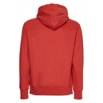 Sweat à capuche Calvin Klein en coton rouge avec logo floqué
