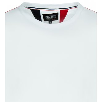 T-shirt col rond Delahaye en coton blanc avec manches courtes