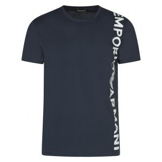 T-shirt col rond Emporio Armani marine avec manches courtes