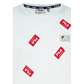 T-shirt col rond Fila en coton blanc avec manches courtes