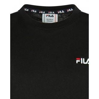 T-shirt col rond Fila en coton noir avec manches courtes