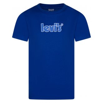 T-shirt col rond Levi's® en coton bleu avec manches courtes