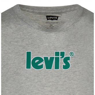 T-shirt col rond Levi's® en coton gris avec manches courtes