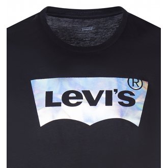 T-shirt à logo holographique Levi's® en coton noir