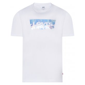 T-shirt à logo holographique Levi's® en coton blanc