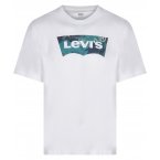 Tee-shirt col rond Levi's en coton blanc floqué