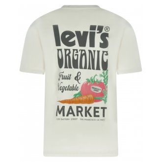 T-shirt col rond Levi's® en coton beige avec manches courtes