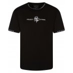 T-shirt Project X noir avec manches courtes et col rond