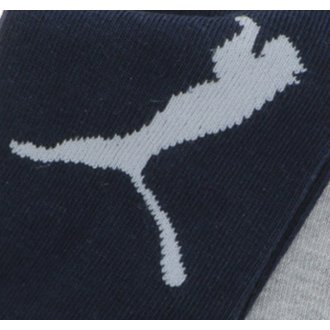 Lot de 4 paires de chaussettes Puma en coton mélangé bleu marine, rouge, gris et blanc