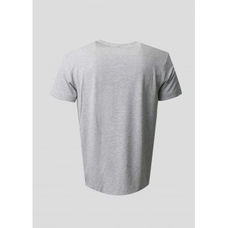 T-shirt col rond Redskins en coton gris chiné floqué