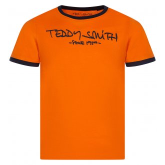 T-shirt à logo Teddy Smith en coton orange