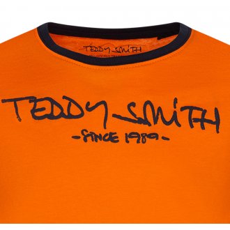 T-shirt à logo Teddy Smith en coton orange