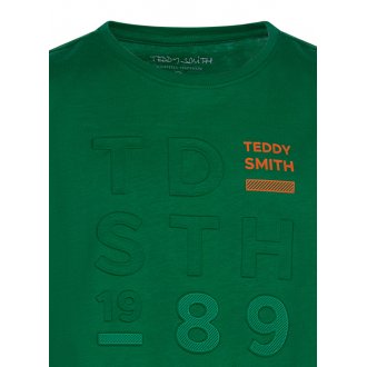T-shirt à logos débossés Teddy Smith ado en coton vert