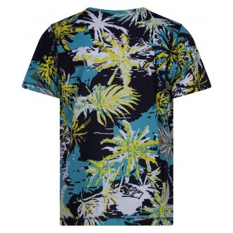 T-shirt à motifs palmiers Teddy Smith en coton multicolore