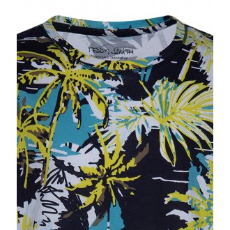 T-shirt à motifs palmiers Teddy Smith en coton multicolore
