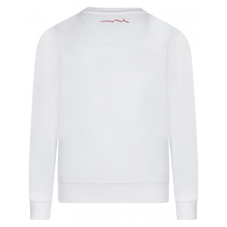 Sweat col rond Teddy Smith droite blanc avec manches longues