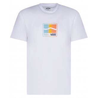 T-shirt à logo tricolore Vans en coton blanc