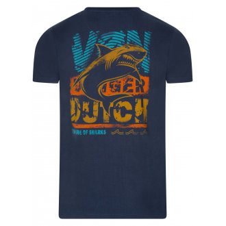 T-shirt col rond Von Dutch en coton bleu marine uni