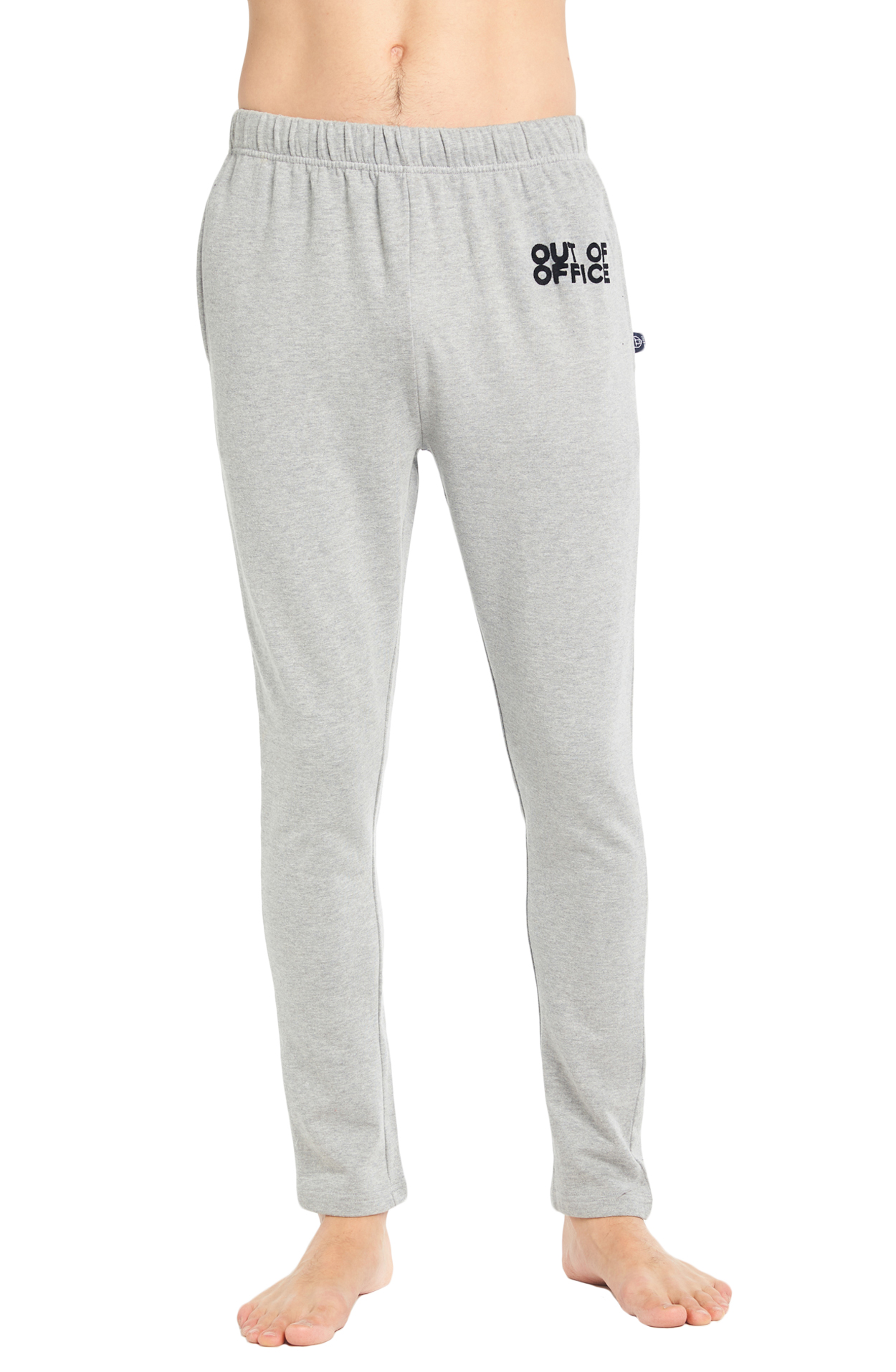 pantalon de jogging arthur en coton gris chiné