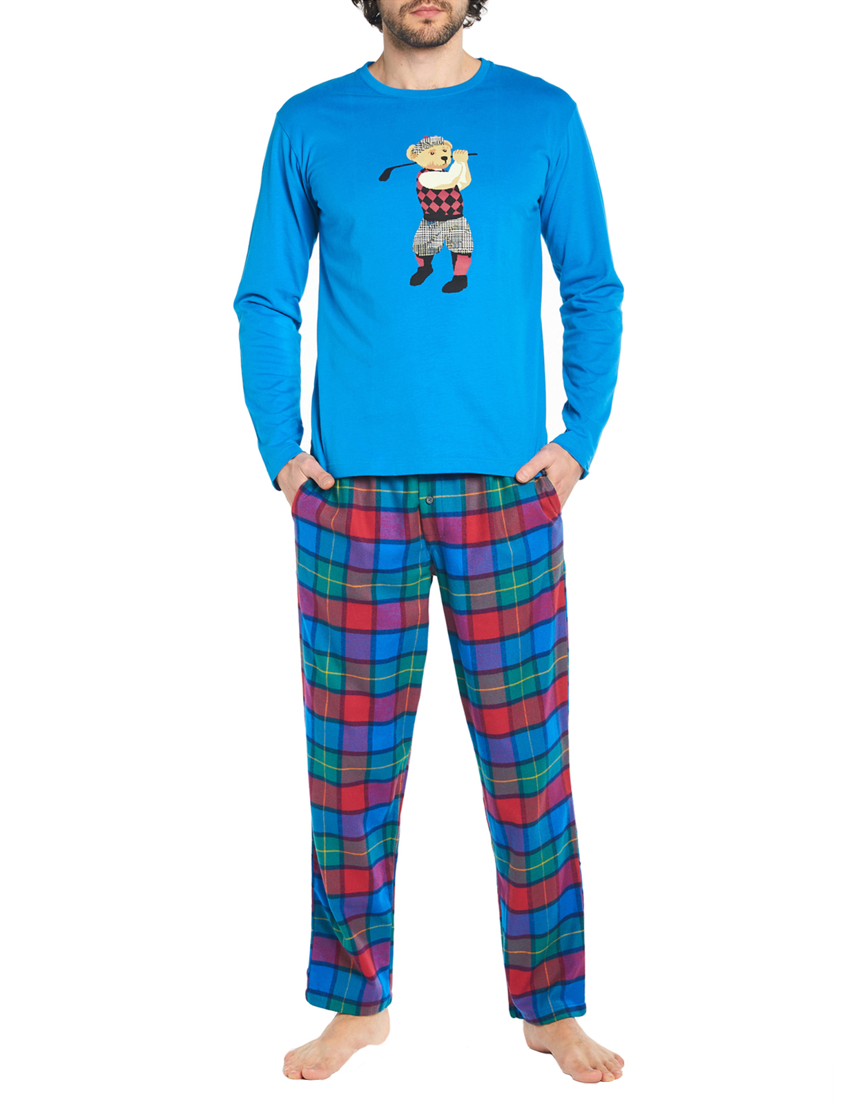 Pyjama long Arthur coton multicolore