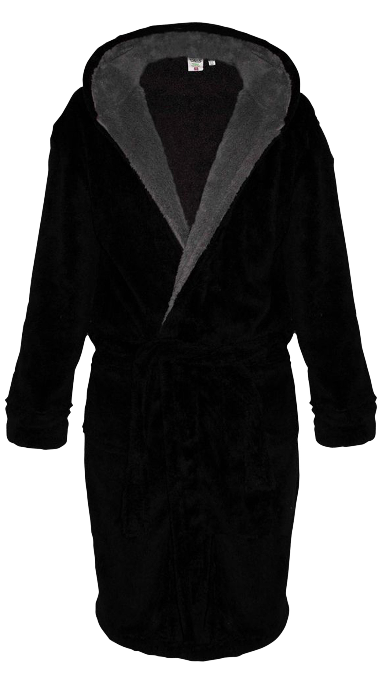 robe de chambre duke noir à capuche