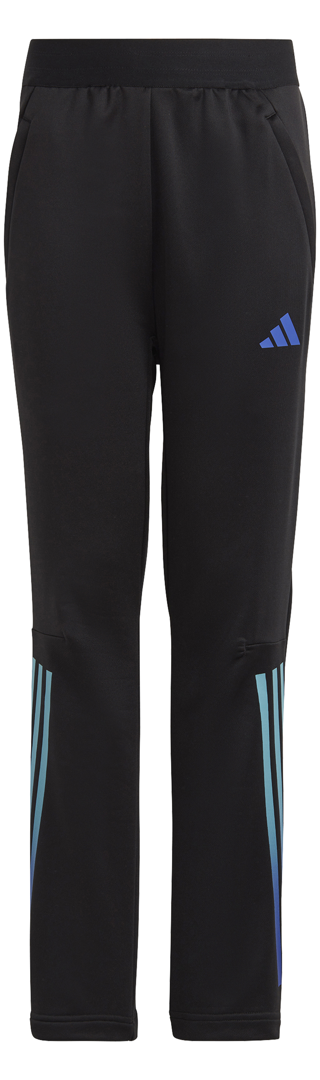 Pantalon de jogging adidas Junior en matière recyclée respirante noire à coupe slim et taille élasti