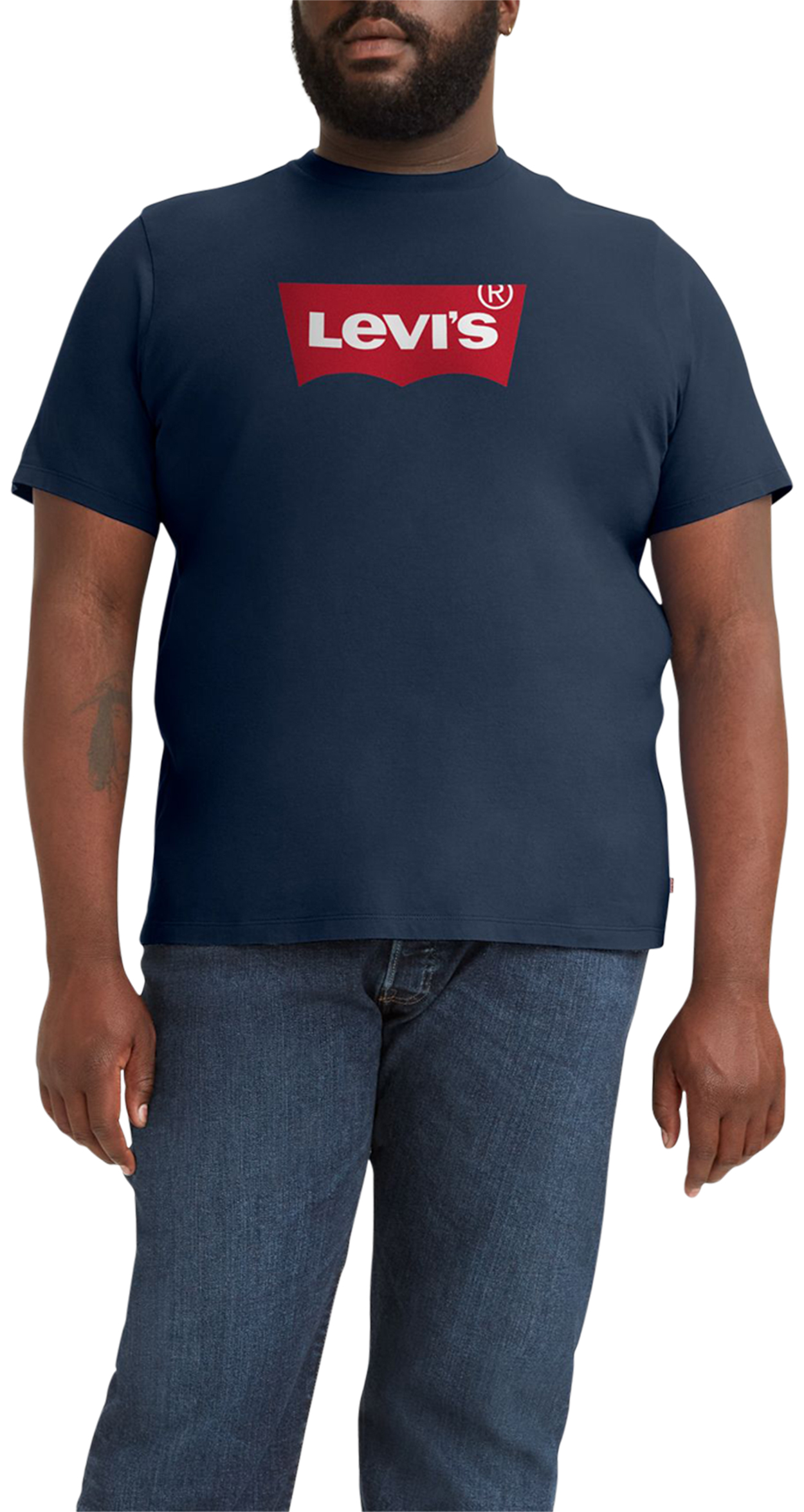 Tee-shirt col rond Levi's® Housemark en coton bleu marine floqué du logo en  rouge