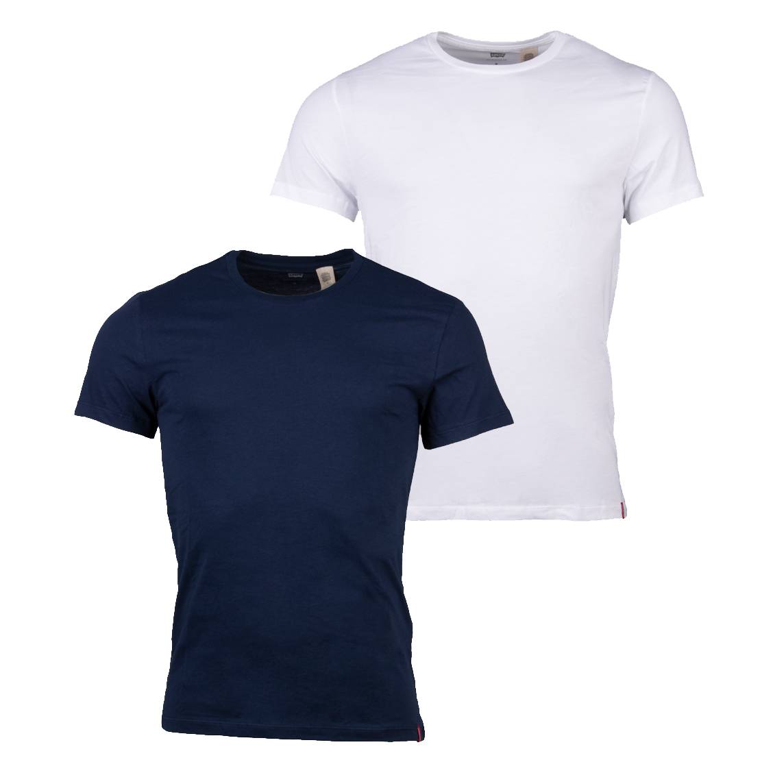 Lot de 2 tee-shirts col rond Levi's® en coton bleu marine et blanc | Rue  Des Hommes