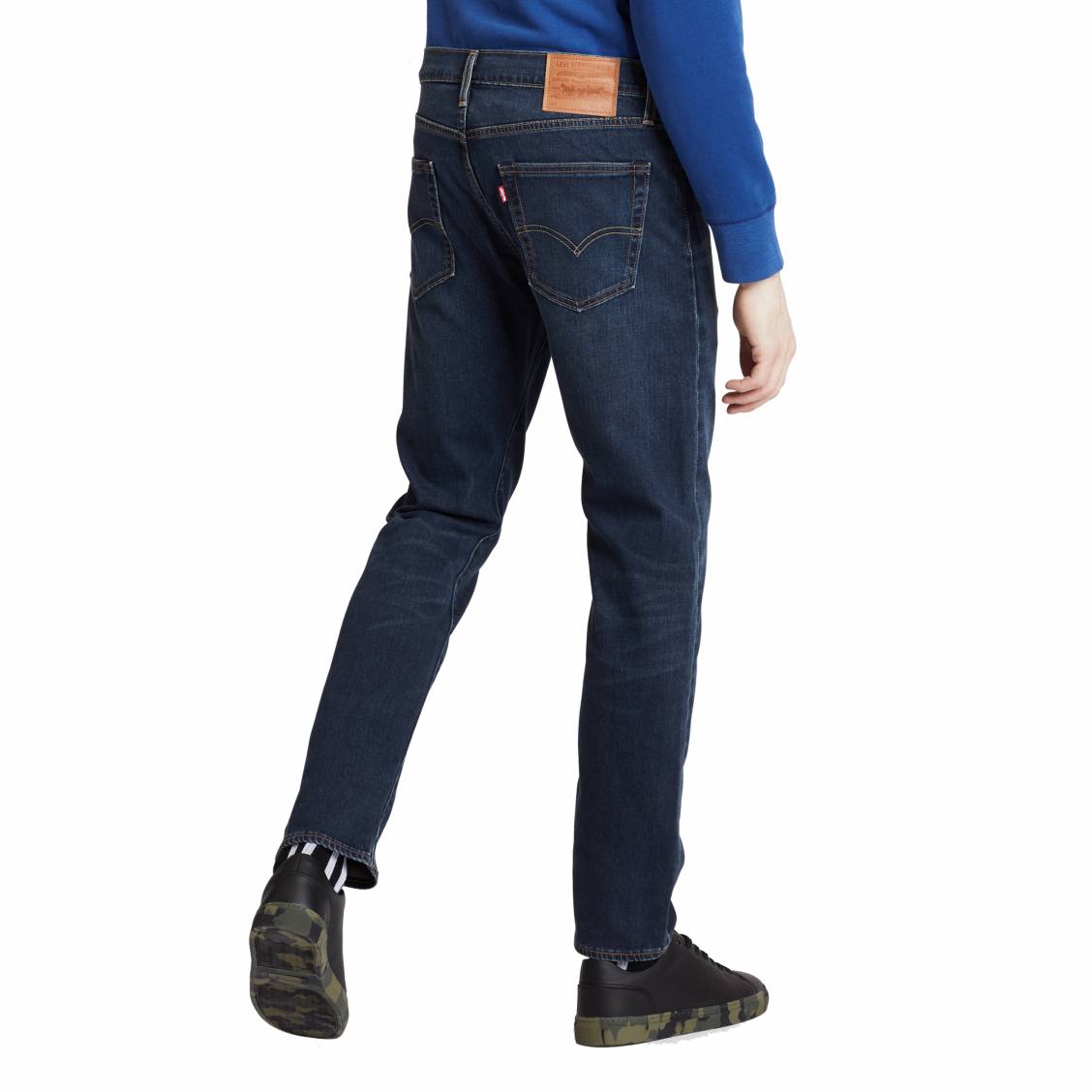 Jean Levi's® 502 Regular Taper en coton stretch bleu brut légèrement délavé  | Rue Des Hommes