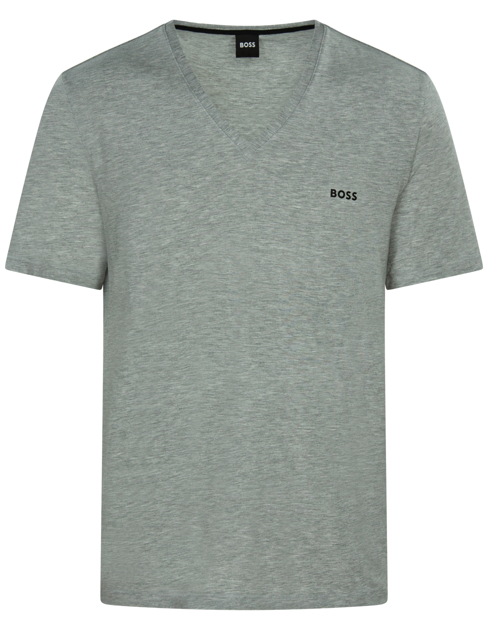 T-shirt col V Boss gris avec manches courtes