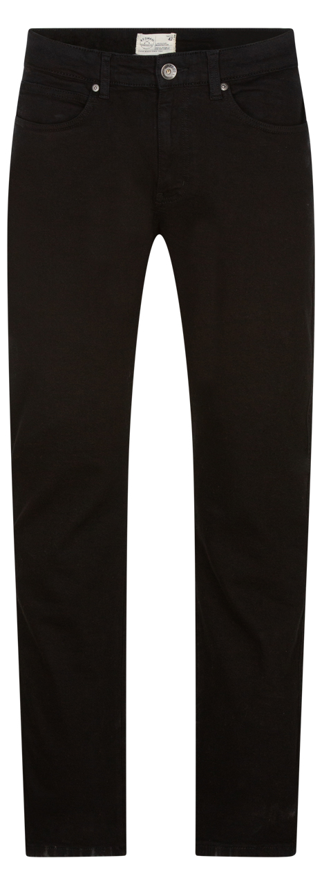 jean slim redman fredo en coton noir à 5 poches